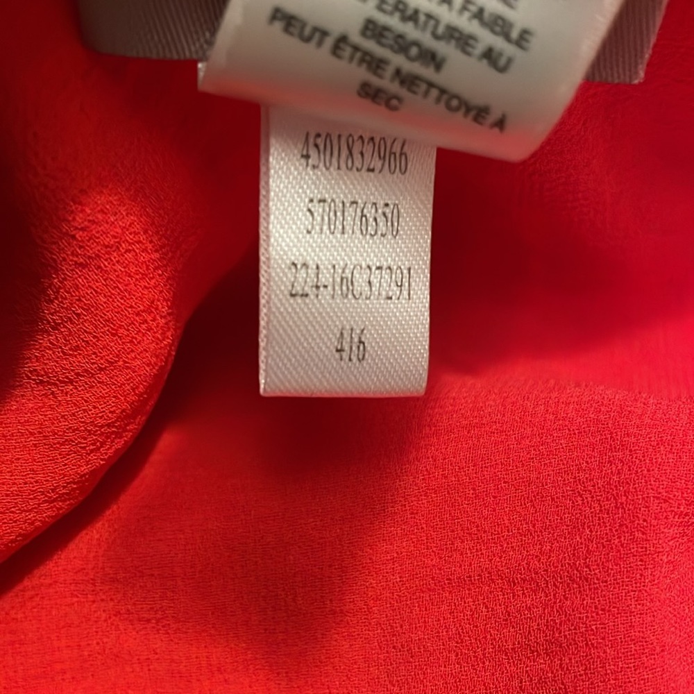 CHICO’S Blazer Jacket Red Layered Lightweight Open Front Zipper Pockets 4 - Picture 12 of 14